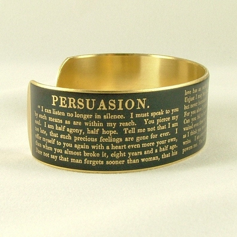 Jane Austen Persuasion Cuff Bracelet