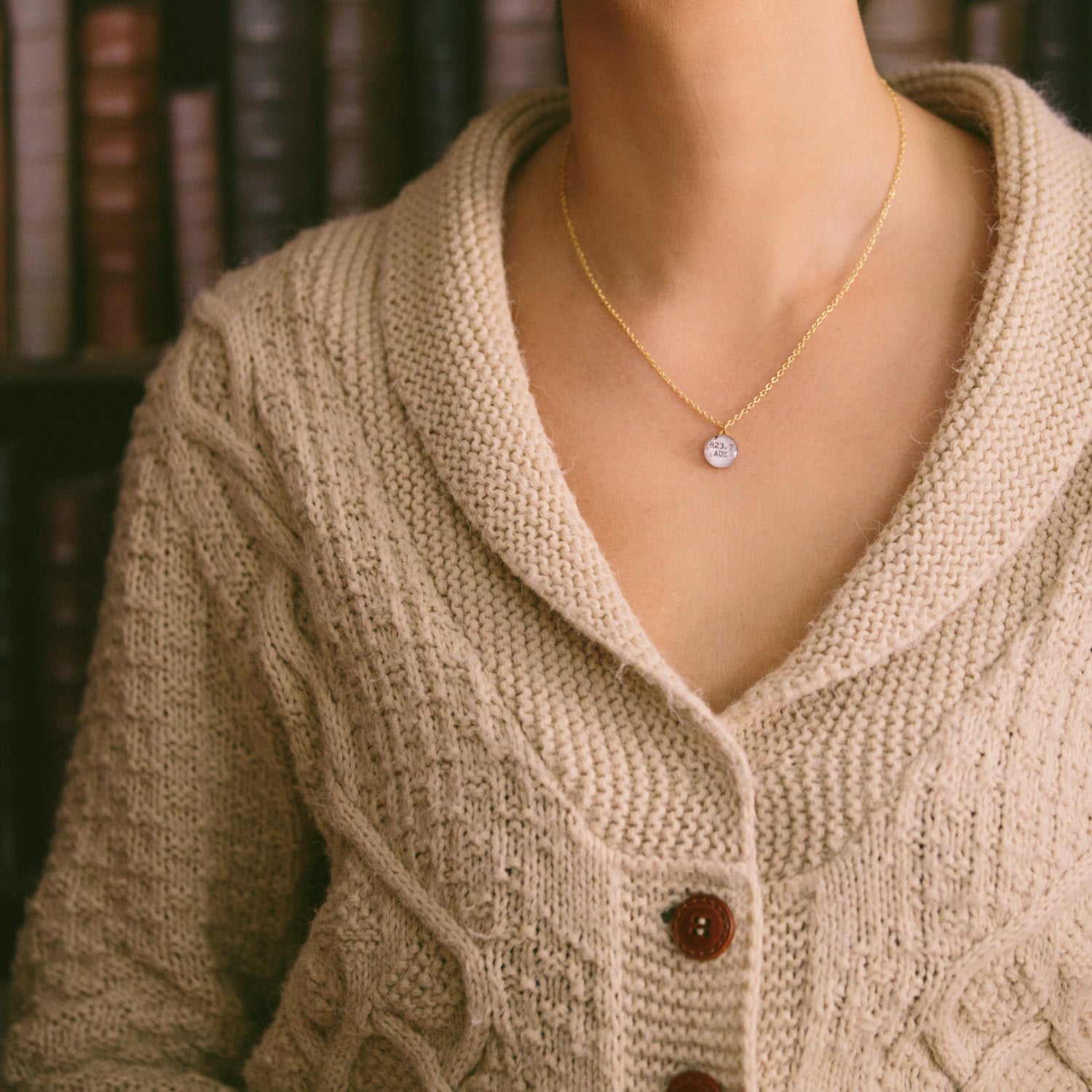 Jane Austen 823.7 Library Necklace