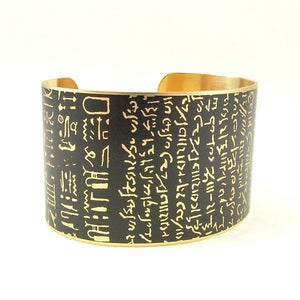 Rosetta Stone Wide Cuff Bracelet