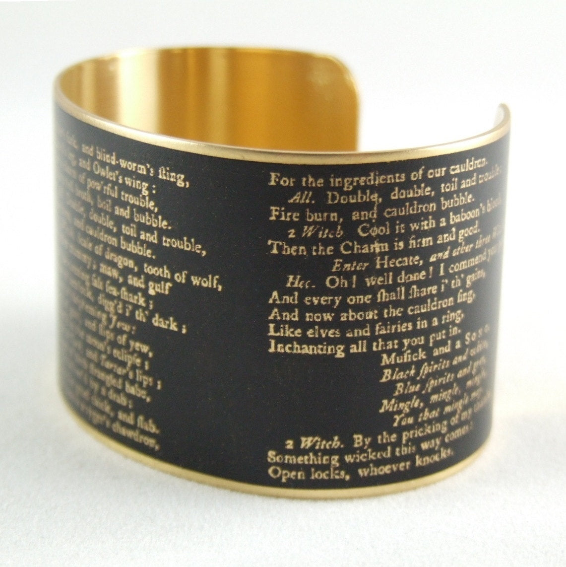Shakespeare's The Three Witches Cuff Bracelet