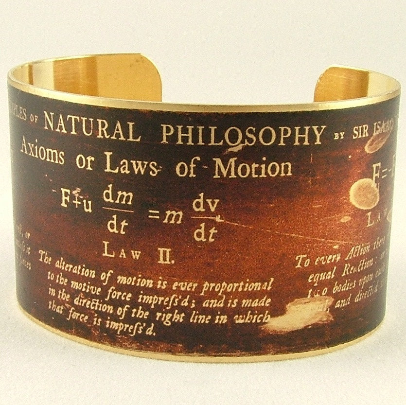 Physics Cuff Bracelet - Sir Isaac Newton