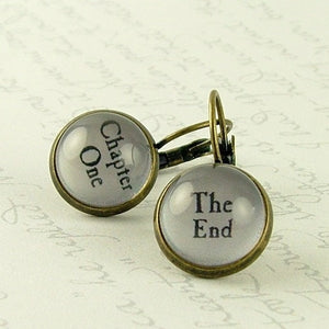 Chapter One / The End Book Earrings