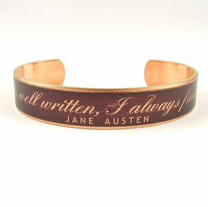 Jane Austen Skinny Cuff Bracelet