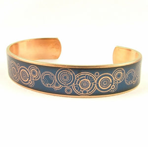 Dr Who Gallifreyan Blue Cuff Bracelet